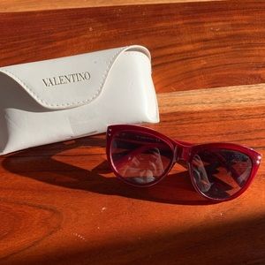 Valentino red sunglasses